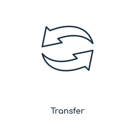 Transfer concept line icon. Linear Transfer concept outline symbol design. This simple element illustration can be used for web and mobile UI/UX.のイラスト素材