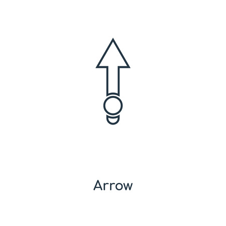 Arrow concept line icon. Linear Arrow concept outline symbol design. This simple element illustration can be used for web and mobile UI/UX.のイラスト素材