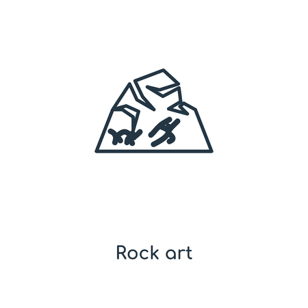Rock art concept line icon. Linear Rock art concept outline symbol design. This simple element illustration can be used for web and mobile UI/UX.のイラスト素材