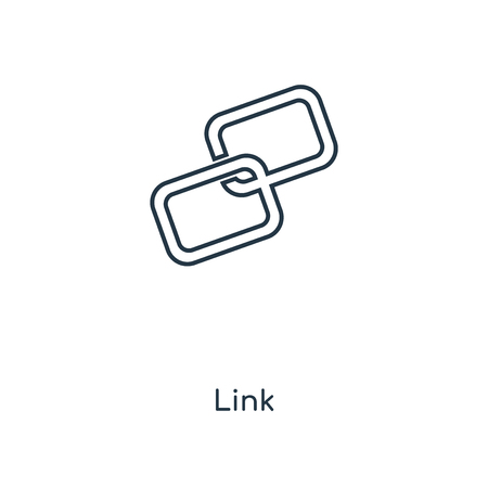 Link concept line icon. Linear Link concept outline symbol design. This simple element illustration can be used for web and mobile UI/UX.のイラスト素材