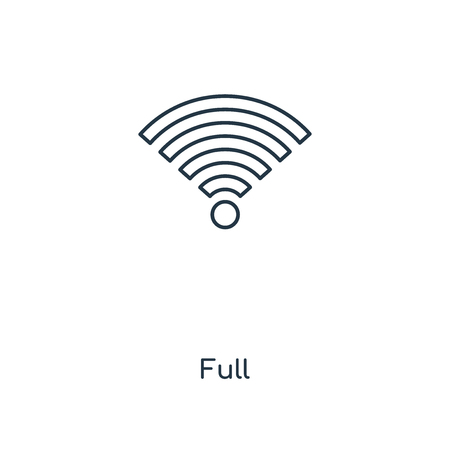 Full signal concept line icon. Linear Full signal concept outline symbol design. This simple element illustration can be used for web and mobile UI/UX.のイラスト素材
