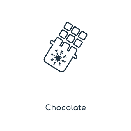Chocolate concept line icon. Linear Chocolate concept outline symbol design. This simple element illustration can be used for web and mobile UI/UX.のイラスト素材