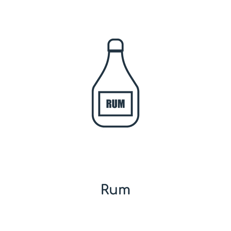 Rum concept line icon. Linear Rum concept outline symbol design. This simple element illustration can be used for web and mobile UI/UX.のイラスト素材