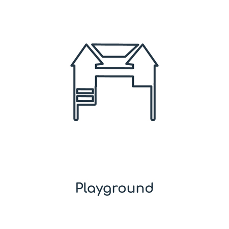 Playground concept line icon. Linear Playground concept outline symbol design. This simple element illustration can be used for web and mobile UI/UX.のイラスト素材