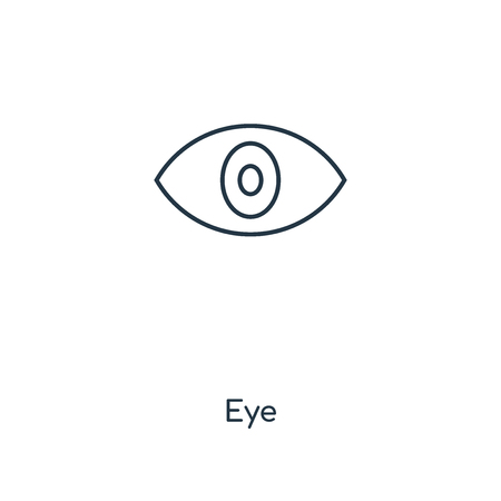 Eye concept line icon. Linear Eye concept outline symbol design. This simple element illustration can be used for web and mobile UI/UX.のイラスト素材