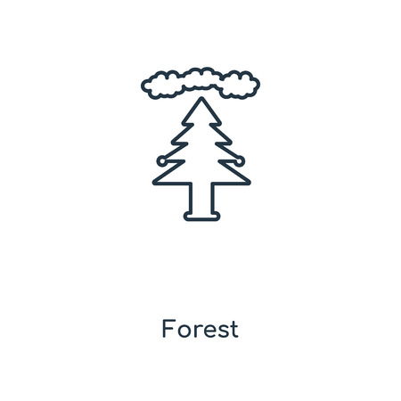 Forest concept line icon. Linear Forest concept outline symbol design. This simple element illustration can be used for web and mobile UI/UX.のイラスト素材