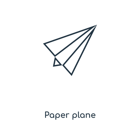 Paper plane concept line icon. Linear Paper plane concept outline symbol design. This simple element illustration can be used for web and mobile UI/UX.のイラスト素材