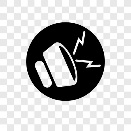 Noise vector icon isolated on transparent background, Noise transparency logo conceptのイラスト素材