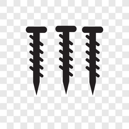 Screws vector icon isolated on transparent background, Screws transparency logo conceptのイラスト素材