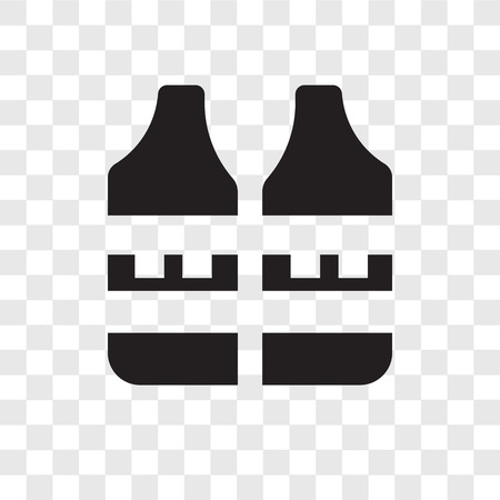 Vest vector icon isolated on transparent background, Vest transparency logo conceptのイラスト素材