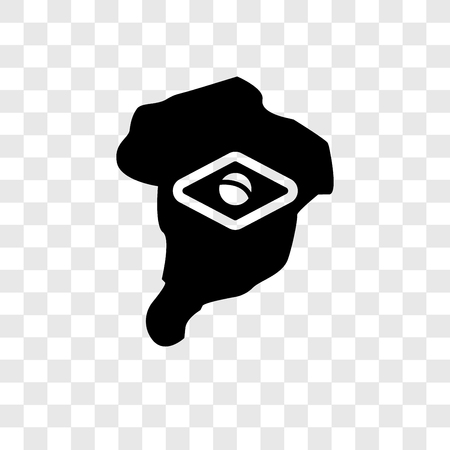 Brazil vector icon isolated on transparent background, Brazil transparency logo conceptのイラスト素材