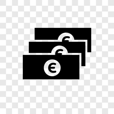 Money vector icon isolated on transparent background, Money transparency logo conceptのイラスト素材