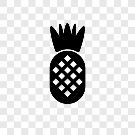 Pineapple vector icon isolated on transparent background, Pineapple transparency logo conceptのイラスト素材