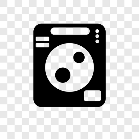 Washing machine cleanin vector icon isolated on transparent background, Washing machine cleanin transparency logo conceptのイラスト素材