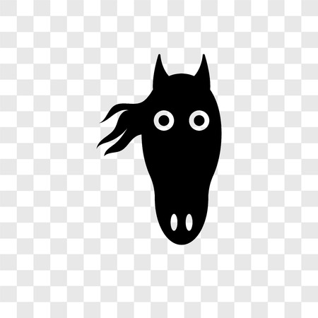Horse vector icon isolated on transparent background, Horse transparency logo conceptのイラスト素材
