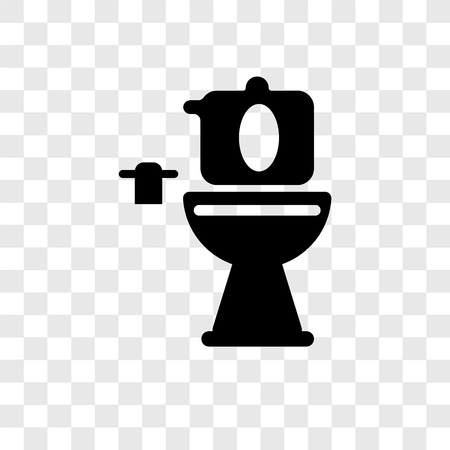 Toilet vector icon isolated on transparent background, Toilet transparency logo conceptのイラスト素材