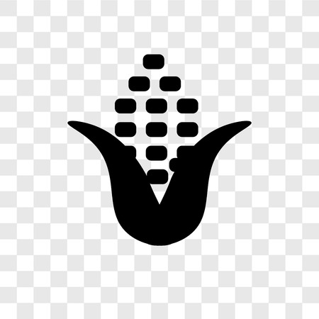 Corn vector icon isolated on transparent background, Corn transparency logo conceptのイラスト素材