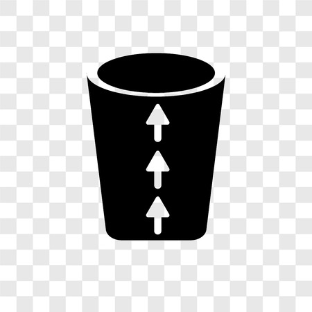 Garbage vector icon isolated on transparent background, Garbage transparency logo conceptのイラスト素材