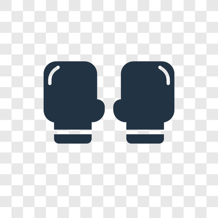 Boxing gloves vector icon isolated on transparent background, Boxing gloves transparency logo conceptのイラスト素材