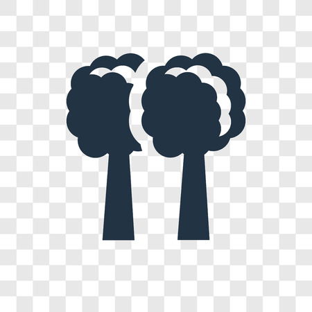 Tree vector icon isolated on transparent background, Tree transparency logo conceptのイラスト素材
