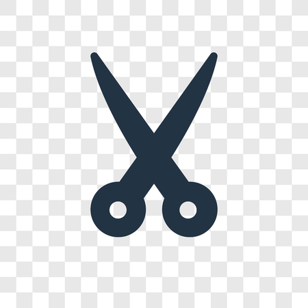 Scissors vector icon isolated on transparent background, Scissors transparency logo conceptのイラスト素材