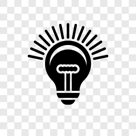 Idea vector icon isolated on transparent background, Idea transparency logo conceptのイラスト素材