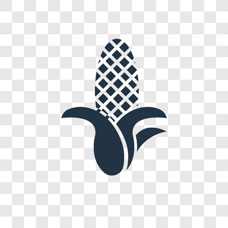 Corn vector icon isolated on transparent background, Corn transparency logo conceptのイラスト素材