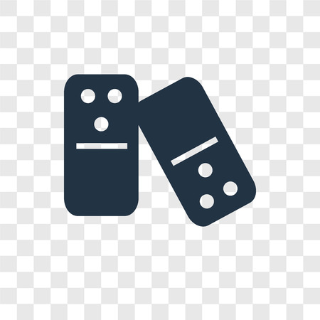 Domino vector icon isolated on transparent background, Domino transparency logo conceptのイラスト素材