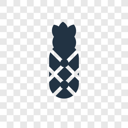 Pineapple vector icon isolated on transparent background, Pineapple transparency logo conceptのイラスト素材