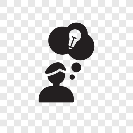 Having an idea vector icon isolated on transparent