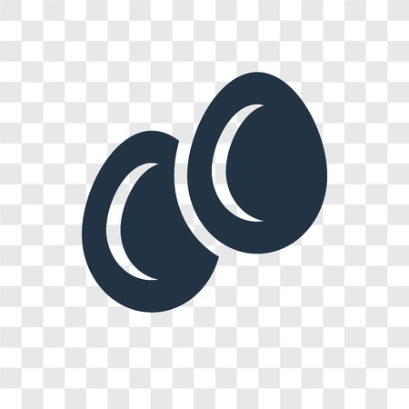 Eggs vector icon isolated on transparent background, Eggs transparency logo conceptのイラスト素材