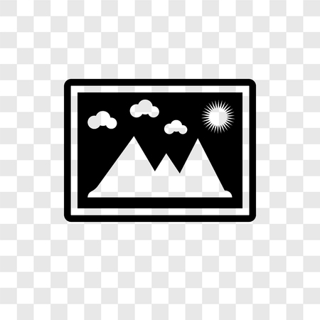 Image vector icon isolated on transparent background, Image transparency logo conceptのイラスト素材