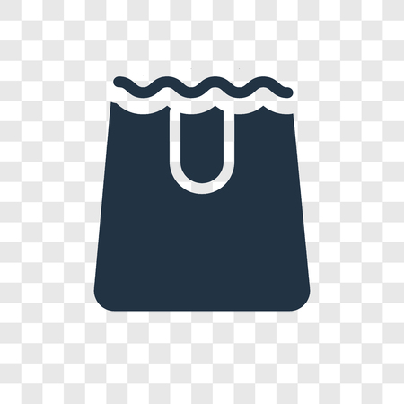 Paper bag vector icon isolated on transparent background, Paper bag transparency logo conceptのイラスト素材