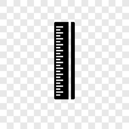 Ruler vector icon isolated on transparent background, Ruler transparency logo conceptのイラスト素材