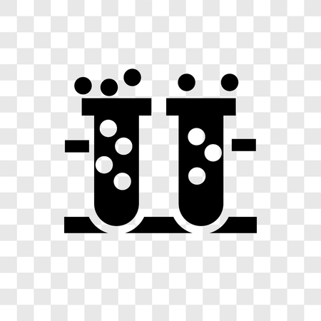 Test tubes vector icon isolated on transparent background, Test tubes transparency logo conceptのイラスト素材