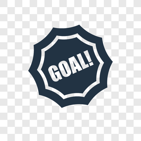 Goal vector icon isolated on transparent background, Goal transparency logo conceptのイラスト素材