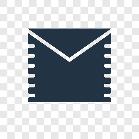Mail vector icon isolated on transparent background, Mail transparency logo conceptのイラスト素材