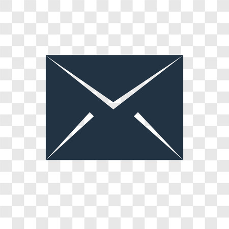 Mail vector icon isolated on transparent background, Mail transparency logo conceptのイラスト素材