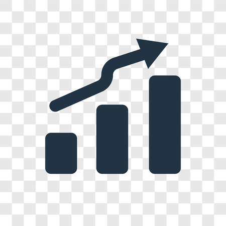 Growth vector icon isolated on transparent background, Growth transparency logo conceptのイラスト素材