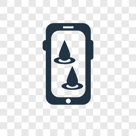 Water vector icon isolated on transparent background, Water transparency logo conceptのイラスト素材