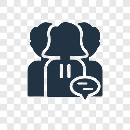 Discussion vector icon isolated on transparent background, Discussion transparency logo conceptのイラスト素材