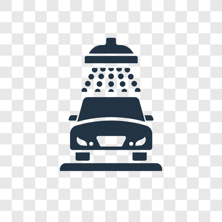 Car Wash vector icon isolated on transparent background, Car Wash transparency logo conceptのイラスト素材