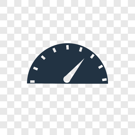 Speedometer vector icon isolated on transparent background, Speedometer transparency logo conceptのイラスト素材