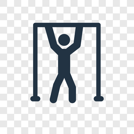 Gymnast vector icon isolated on transparent background, Gymnast transparency logo conceptのイラスト素材