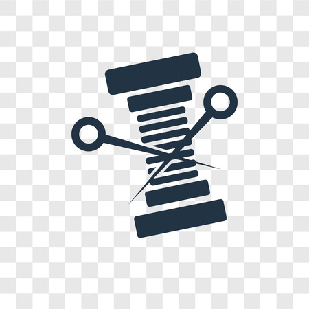 Thread vector icon isolated on transparent background, Thread transparency logo conceptのイラスト素材