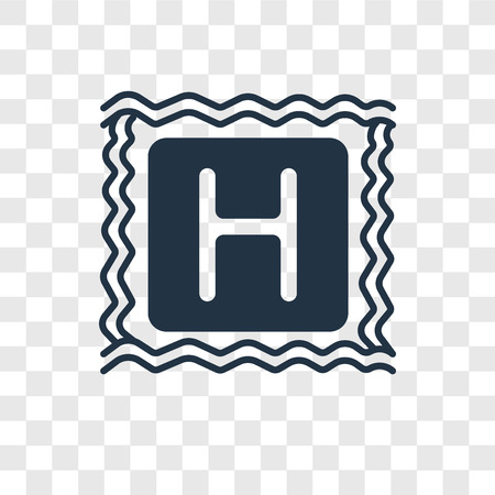 Hotel vector icon isolated on transparent background, Hotel transparency logo conceptのイラスト素材