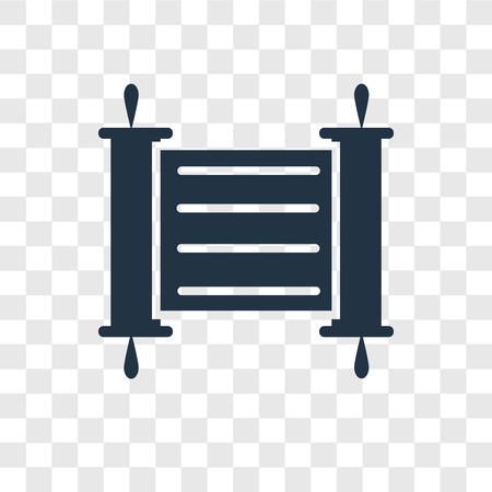 Torah vector icon isolated on transparent background, Torah transparency logo conceptのイラスト素材