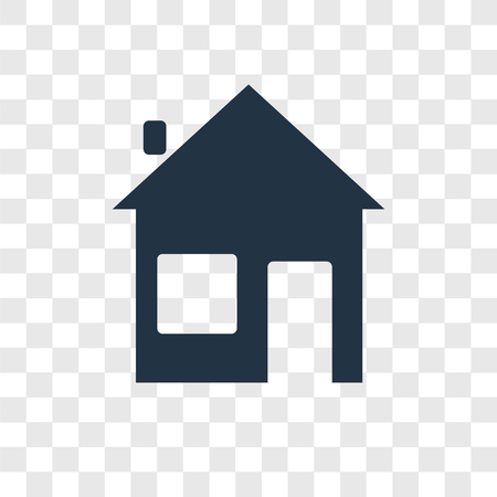 Home vector icon isolated on transparent background, Home transparency logo conceptのイラスト素材