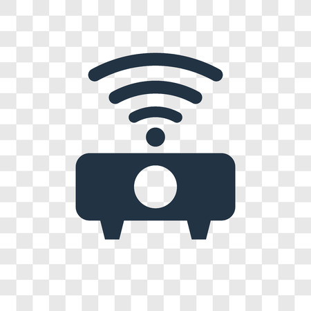 Wifi vector icon isolated on transparent background, Wifi transparency logo conceptのイラスト素材