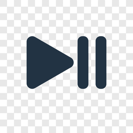 Pause vector icon isolated on transparent background, Pause transparency logo conceptのイラスト素材